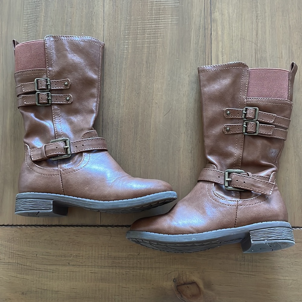 Cognac high boots